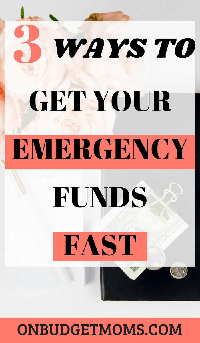 Get your emergency funds fast. Once we decided to have an Emergency Fund everything changed, I felt more secure and happy. I watched my savings grow