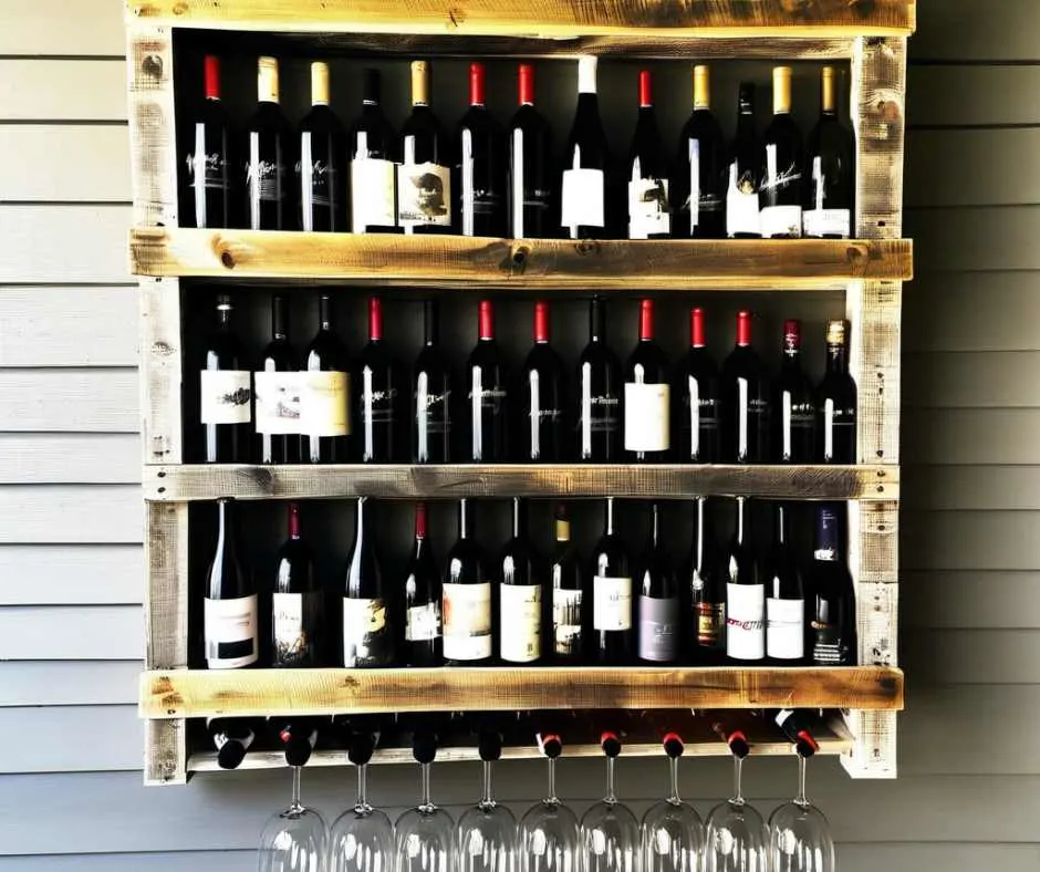 Pallet wine rack.