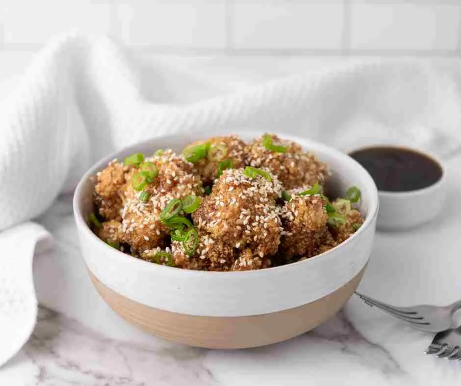 Teriyaki Cauliflower Wings in a bowl.