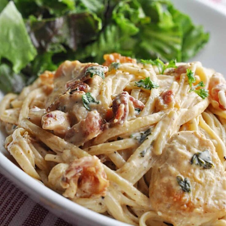 Image for Creamy Chicken Bacon Pasta (quick & easy)