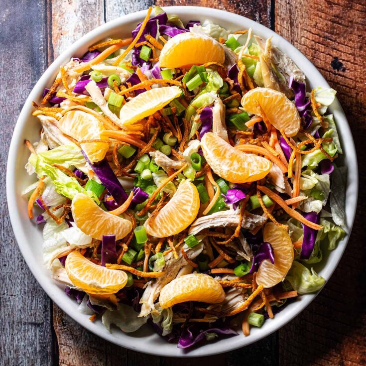 Image for Chinese chicken salad with fresh mandarin oranges