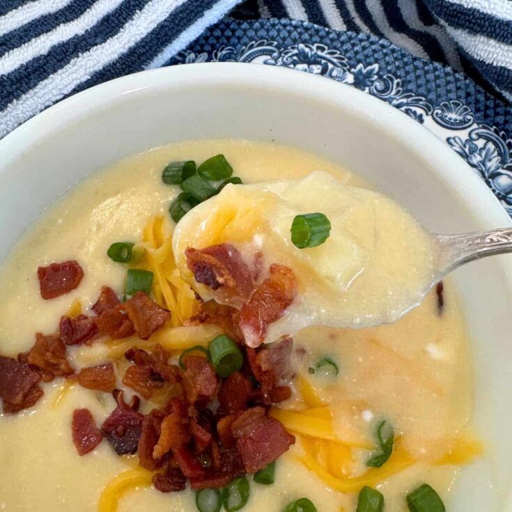 Image for Loaded Crockpot Potato Soup Recipe &ndash; Easy One-Pot Dinner
